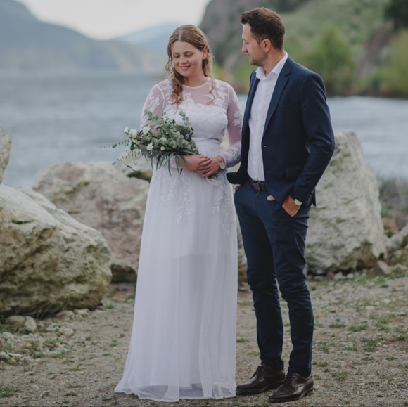 ASOS EDITION floral embroidered mesh wedding dress - Picture 7 of 12